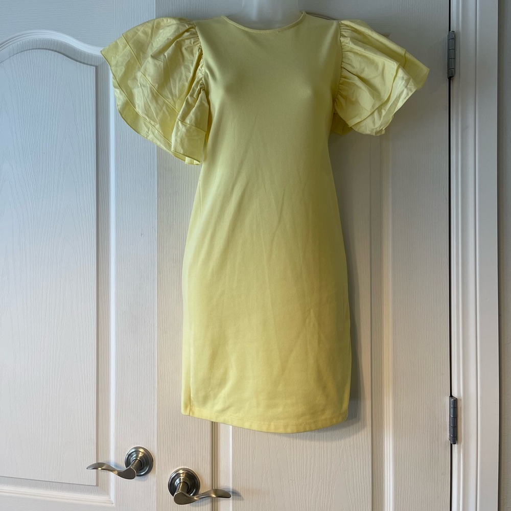 Zara Yellow Ruffle Mini Dress - Picture 5 of 8